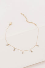 Load image into Gallery viewer, Minimal Rectangle Rhinestone Anklet
