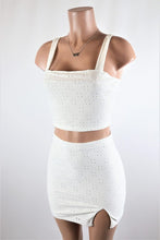 Load image into Gallery viewer, Eyelet Mini skirt set
