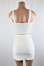 Load image into Gallery viewer, Eyelet Mini skirt set
