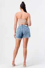 Load image into Gallery viewer, Side slid denim shorts
