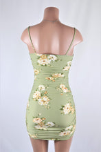 Load image into Gallery viewer, Green floral mini dress
