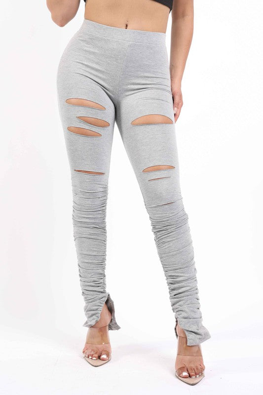 Stacked Mami Distressed Pants