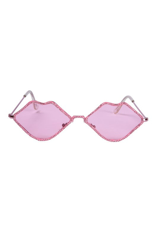 Lip Rhinestone Sunglasses