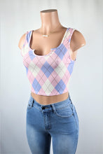 Load image into Gallery viewer, Argyle plaid skort set
