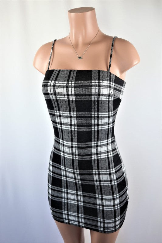 Plaid mini dress