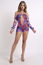 Load image into Gallery viewer, Strappy sleeve romper
