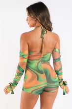 Load image into Gallery viewer, Strappy sleeve romper
