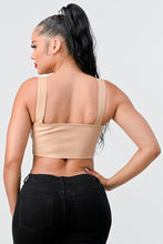 Load image into Gallery viewer, Faux Leather Pu Zipup Cropped Top
