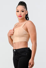 Load image into Gallery viewer, Faux Leather Pu Zipup Cropped Top
